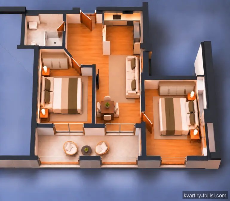 Трёхкомнатная квартира в Диди Дигоми — 80 000 USD | Tbilisi Homes