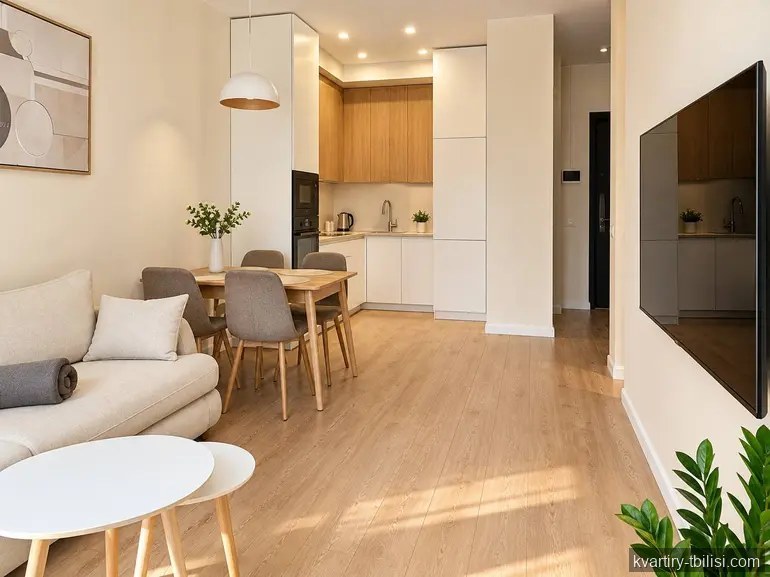 2-bedroom Apartment for rent in Krtsanisi, Tbilisi, 50.9 sqm, floor 2/6 — 1 300 USD/month | Tbilisi Homes