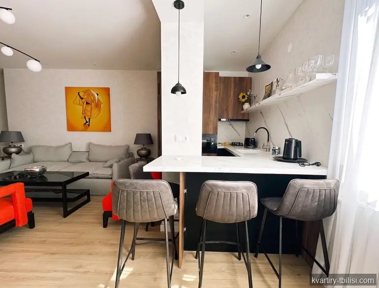 2-bedroom Apartment for rent in Chugureti, Tbilisi, 55 sqm, floor 2/5 — 850 USD/month | Tbilisi Homes