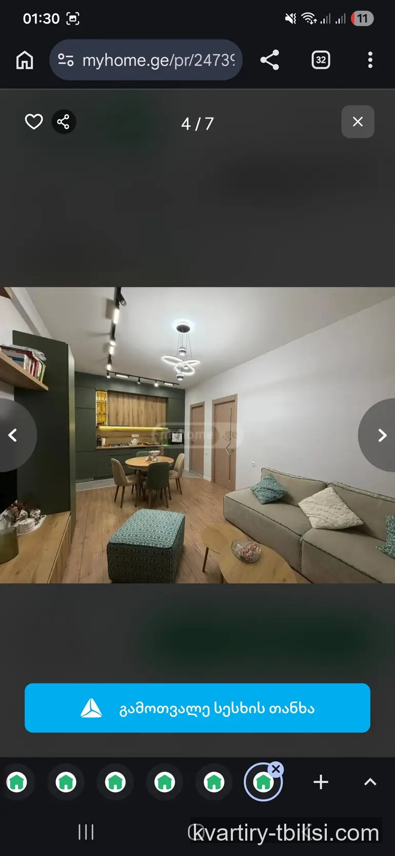 Двухкомнатная квартира в Диди Дигоми — 700 USD/мес | Tbilisi Homes