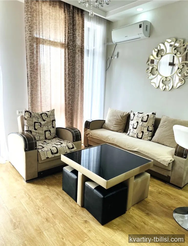 3-bedroom Apartment for rent in Krtsanisi, Tbilisi, 70 sqm, floor 1/6 — 550 USD/month | Tbilisi Homes