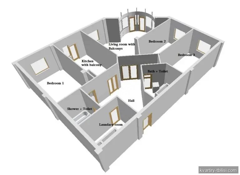 5-комнатная квартира на Мтацминде — 3 000 USD/мес | Tbilisi Homes