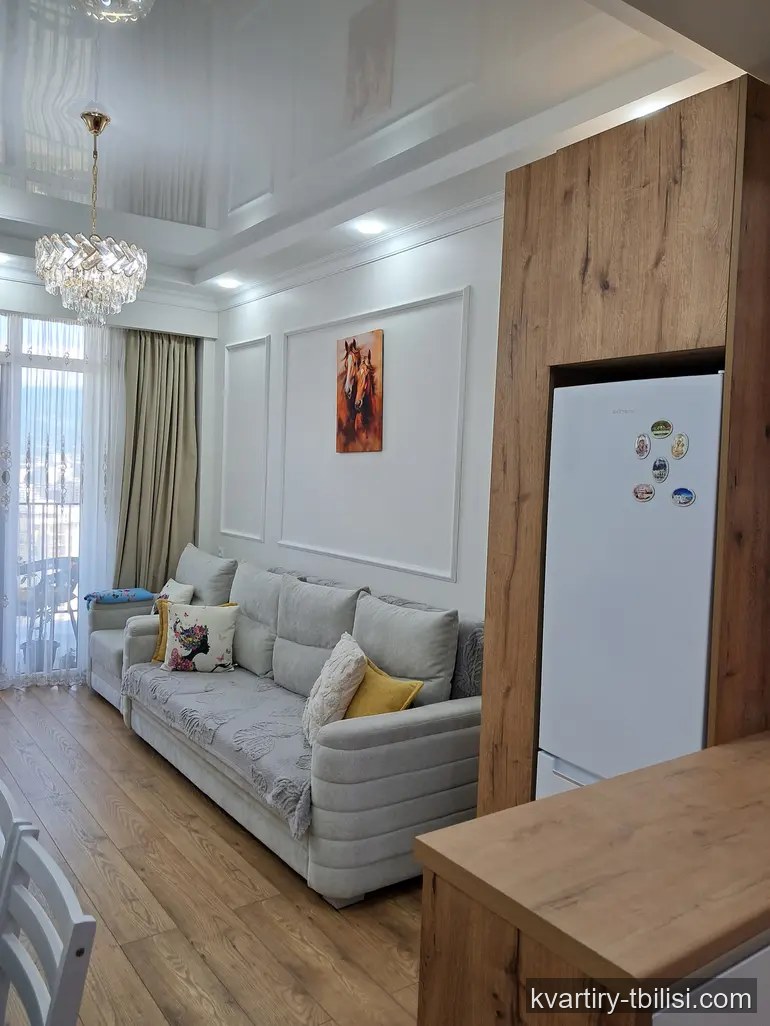 2-bedroom Apartment for rent in Mukhiani, Tbilisi, 57 sqm, floor 15/16 — 700 USD/month | Tbilisi Homes