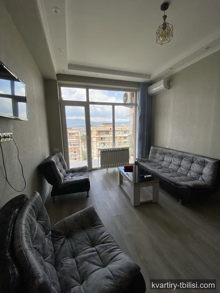 2-bedroom Apartment for rent in Nadzaladevi, Tbilisi, 55 sqm, floor 13/15 — 500 USD/month | Tbilisi Homes