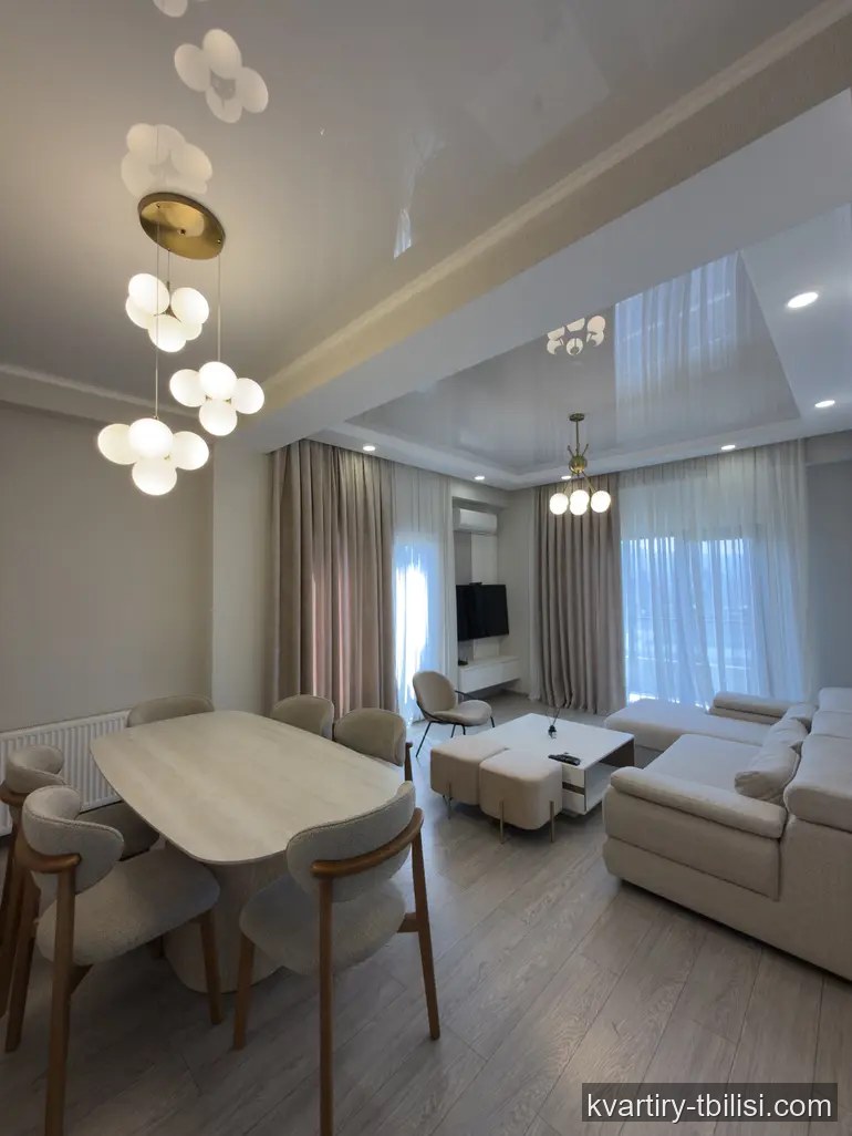 Трёхкомнатная квартира в Надзаладеви — 1 500 USD/мес | Tbilisi Homes