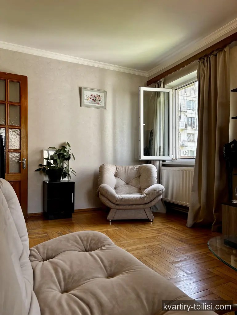 2-bedroom Apartment for rent in Nutsubidze, Tbilisi, 45 sqm, floor 9/9 — 450 USD/month | Tbilisi Homes