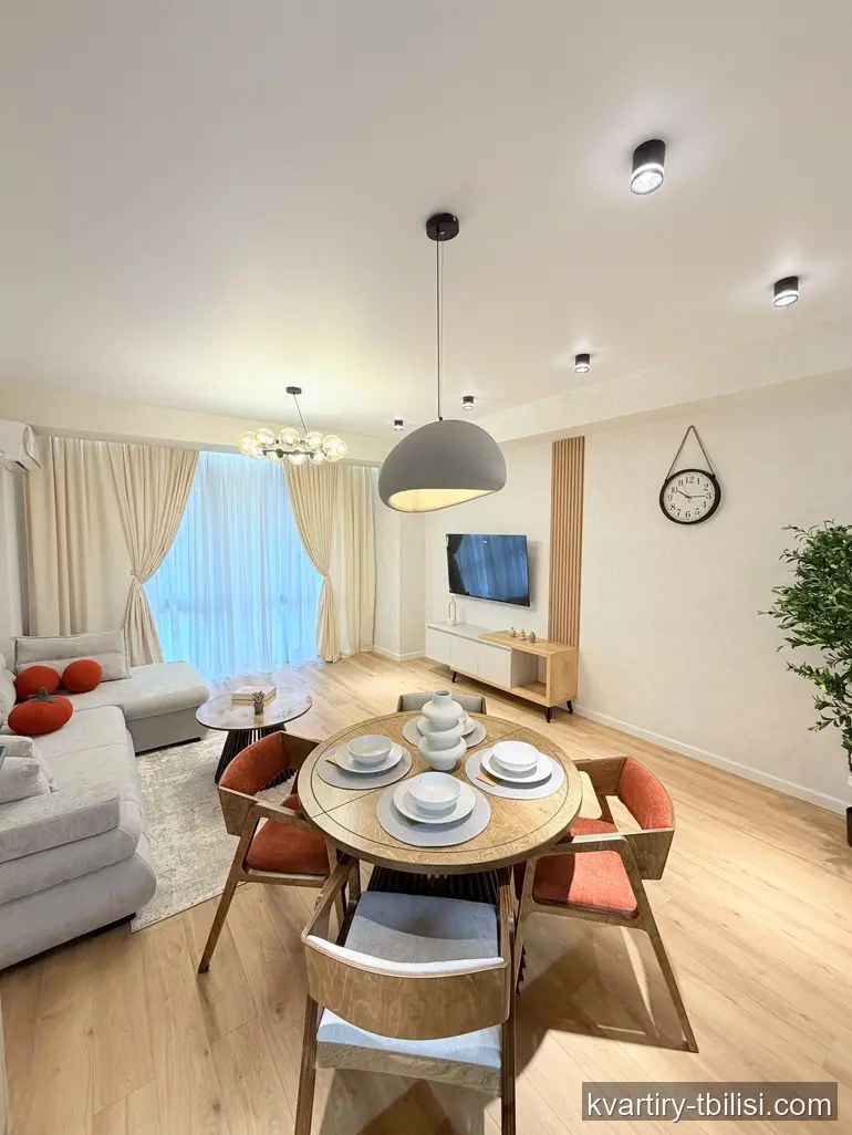 Трёхкомнатная квартира в Ортачале — 1 600 USD/мес | Tbilisi Homes