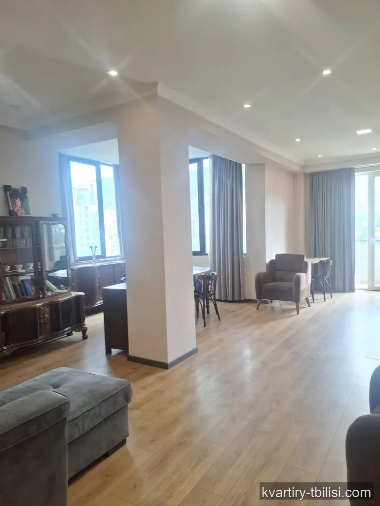 3-bedroom Apartment for rent in Ortachala, Tbilisi, 110 sqm, floor 9/14 — 1 100 USD/month | Tbilisi Homes