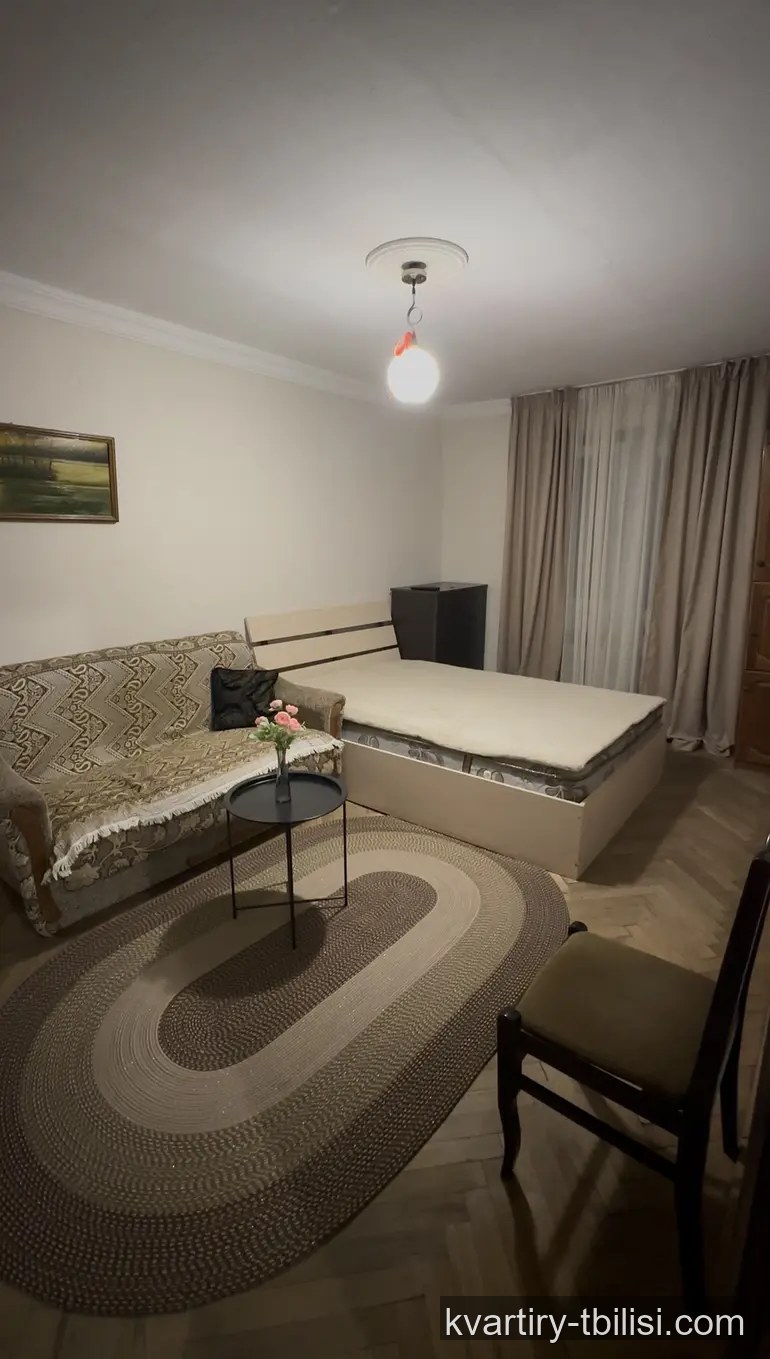 Однокомнатная квартира на Сабуртало — 460 USD/мес | Tbilisi Homes