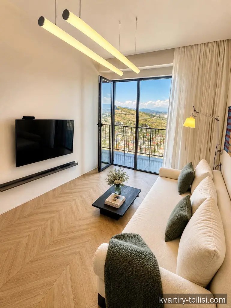 2-bedroom Apartment for rent in Saburtalo, Tbilisi, 43 sqm, floor 37/51 — 1 300 USD/month | Tbilisi Homes