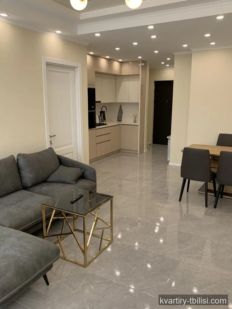 2-bedroom Apartment for rent in Saburtalo, Tbilisi, 61 sqm, floor 22/23 — 1 200 USD/month | Tbilisi Homes
