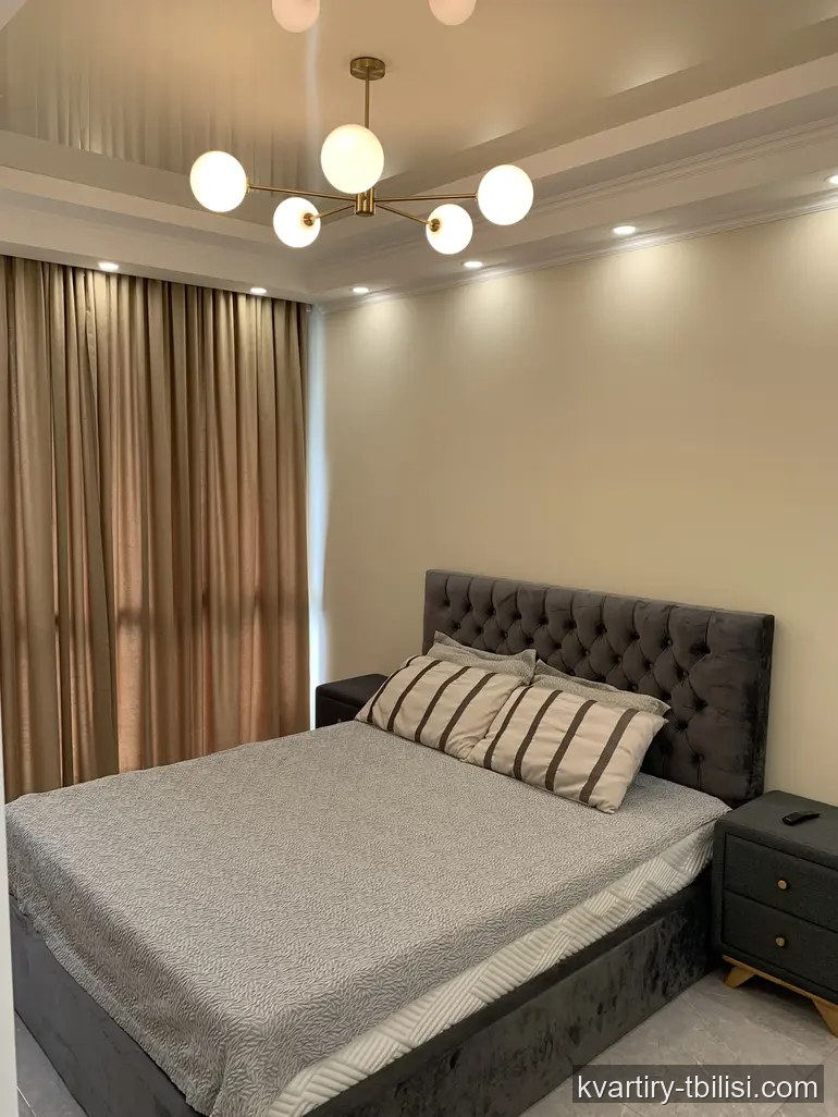 2-bedroom Apartment for rent in Saburtalo, Tbilisi, 61 sqm, floor 22/23 — 1 200 USD/month | Tbilisi Homes