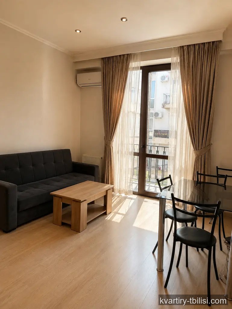 Трёхкомнатная квартира на Сабуртало — 700 USD/мес | Tbilisi Homes