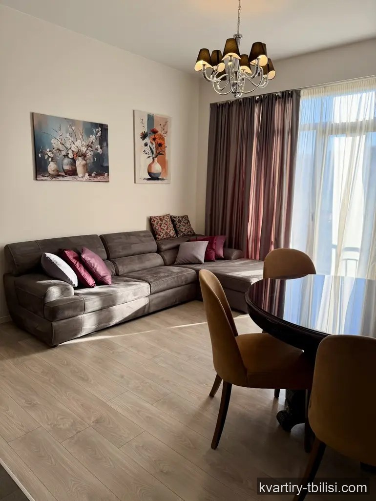 Трёхкомнатная квартира на Сабуртало — 1 600 USD/мес | Tbilisi Homes