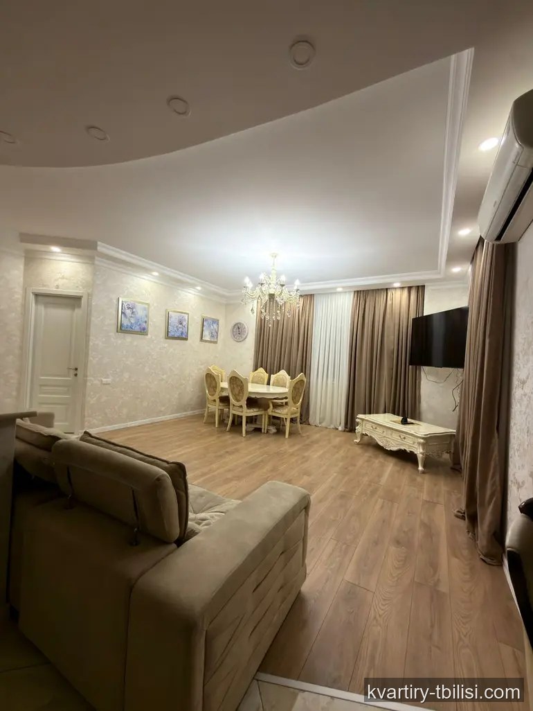 Трёхкомнатная квартира на Сабуртало — 1 000 USD/мес | Tbilisi Homes