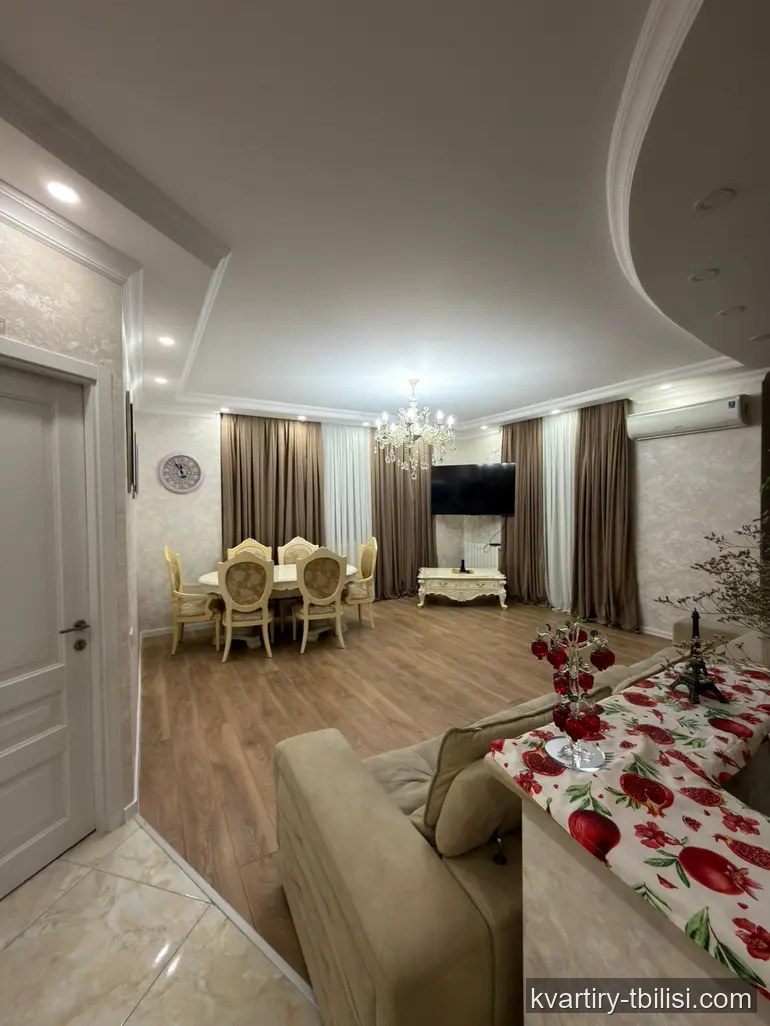Трёхкомнатная квартира на Сабуртало — 1 000 USD/мес | Tbilisi Homes