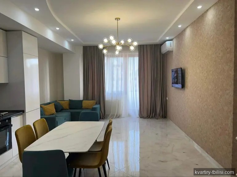 3-bedroom Apartment for rent in Saburtalo, Tbilisi, 100 sqm, floor 13/14 — 1 100 USD/month | Tbilisi Homes