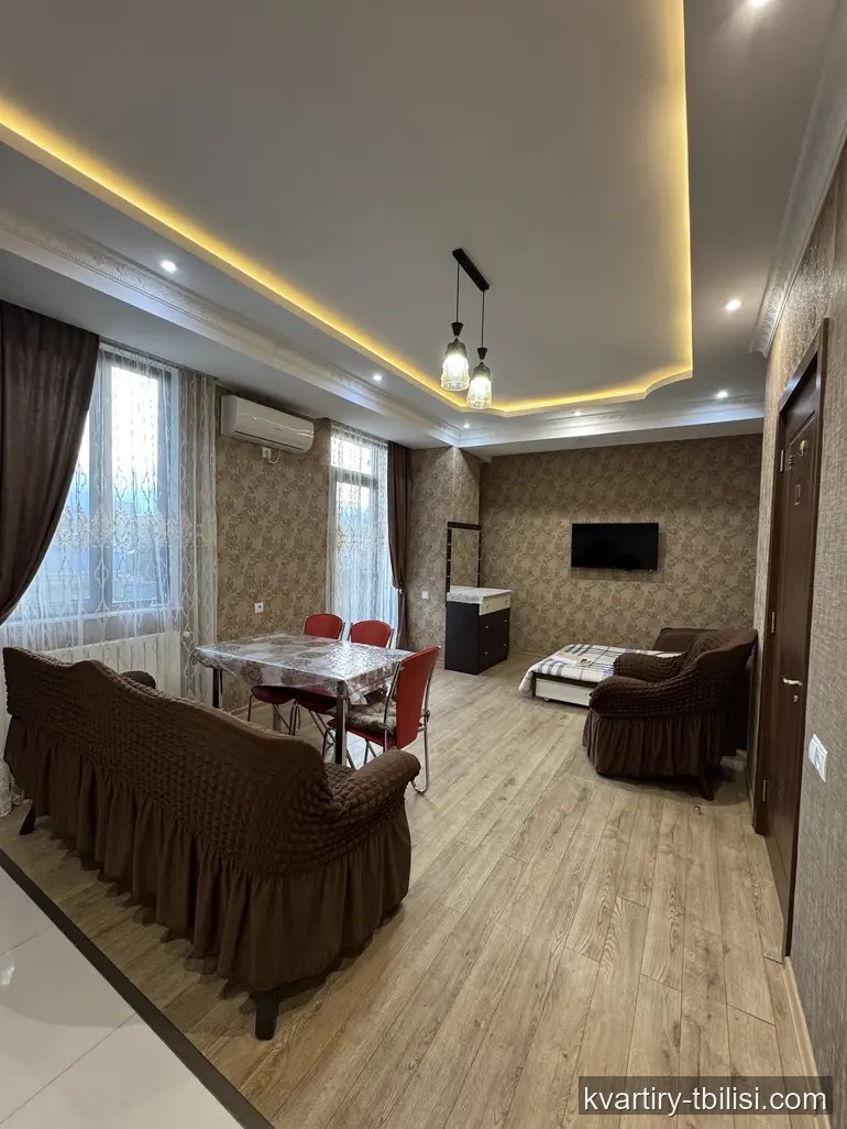Трёхкомнатная квартира на Сабуртало — 1 000 USD/мес | Tbilisi Homes