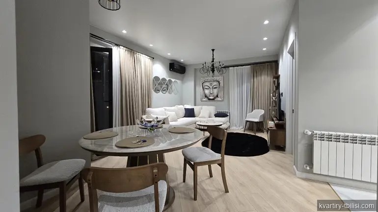 Трёхкомнатная квартира на Сабуртало — 1 600 USD/мес | Tbilisi Homes