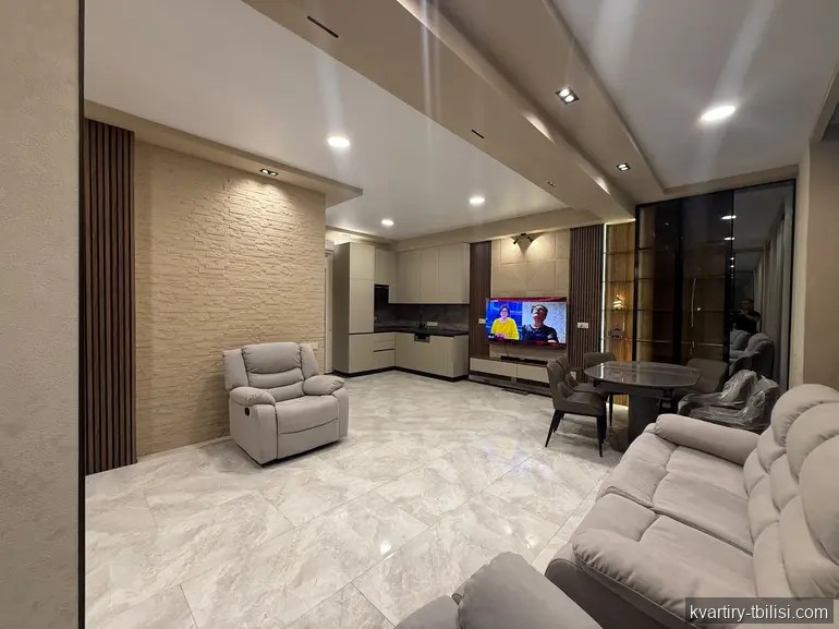 1-bedroom Apartment for rent in Vake, Tbilisi, 49 sqm, floor 21/21 — 1 300 USD/month | Tbilisi Homes