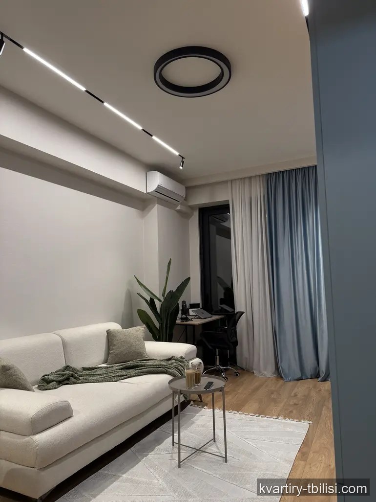 1-bedroom Apartment for rent in Vake, Tbilisi, 58 sqm, floor 1/20 — 1 200 USD/month | Tbilisi Homes