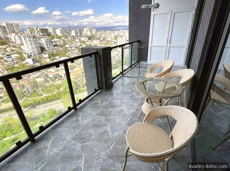2-bedroom Apartment for rent in Vake, Tbilisi, 58 sqm, floor 17/19 — 1 200 USD/month | Tbilisi Homes