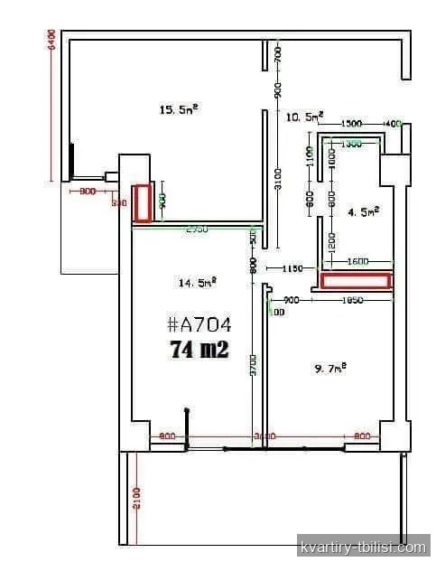 Трёхкомнатная квартира в Ваке — 1 400 USD/мес | Tbilisi Homes