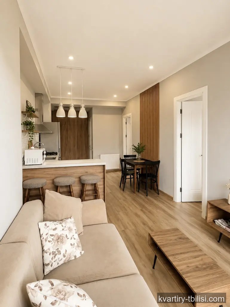 Трёхкомнатная квартира в Вашлиджвари — 700 USD/мес | Tbilisi Homes