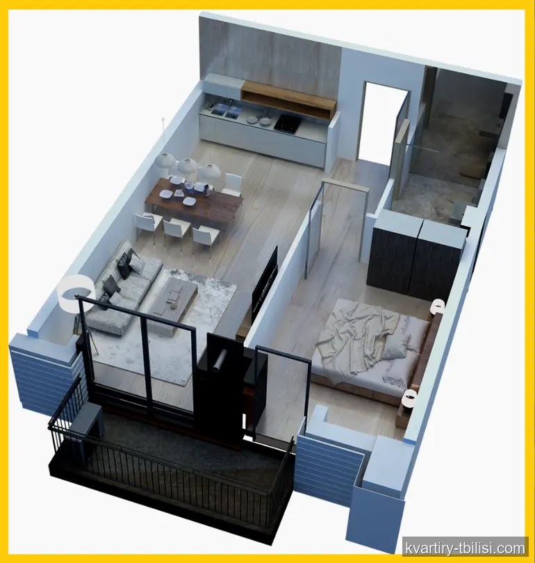 Двухкомнатная квартира в Авлабари — 97 160 USD | Tbilisi Homes
