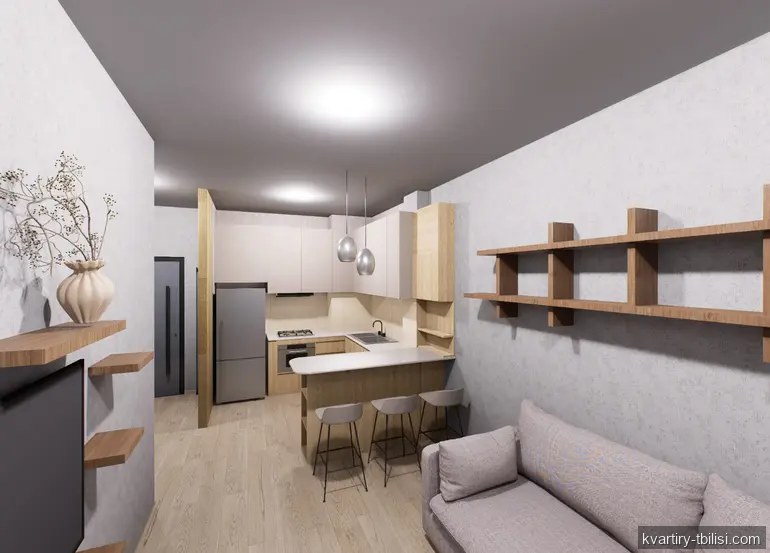 2-bedroom Apartment for sale in Didi Digomi, Tbilisi, 51.5 sqm, floor 9/11 — 63 900 USD | Tbilisi Homes