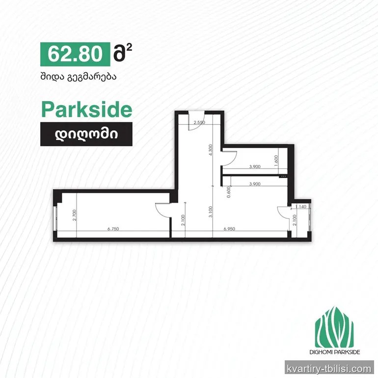 2-bedroom Apartment for sale in Didi Digomi, Tbilisi, 63 sqm, floor 14/17 — 68 000 USD | Tbilisi Homes