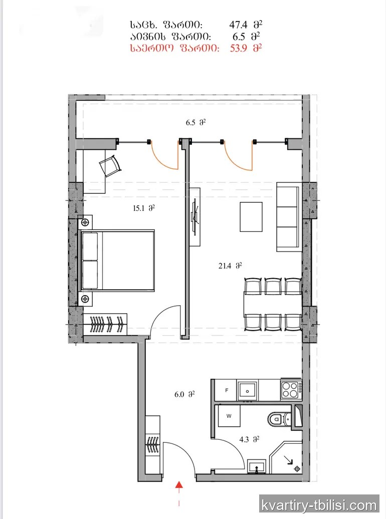 2-bedroom apartment