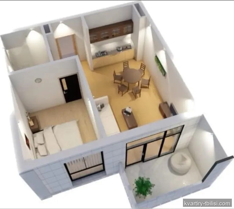 Двухкомнатная квартира в Диди Дигоми — 62 000 USD | Tbilisi Homes