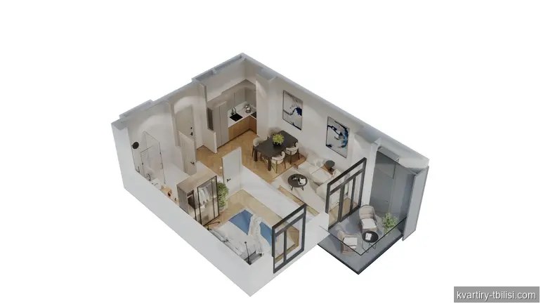 Двухкомнатная квартира в Диди Дигоми — 64 000 USD | Tbilisi Homes