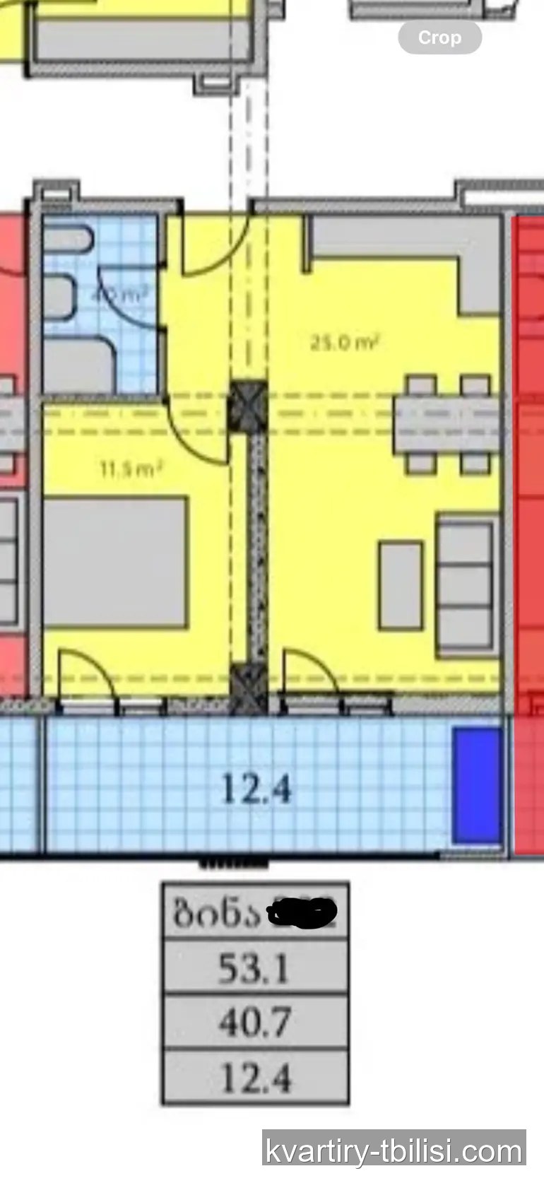 Двухкомнатная квартира в Диди Дигоми — 68 000 USD | Tbilisi Homes