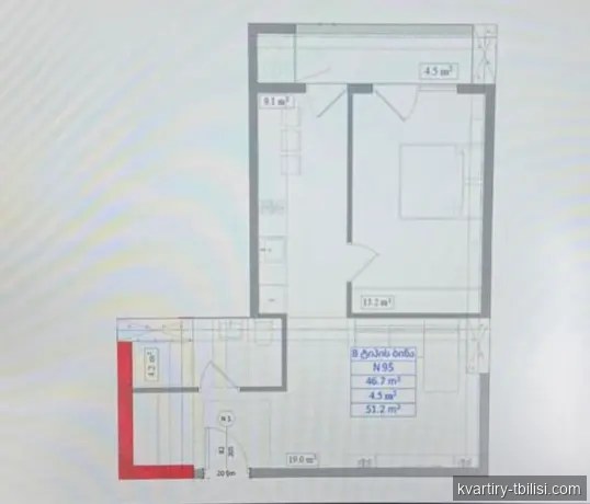 2-bedroom Apartment for sale in Didi Digomi, Tbilisi, 51.2 sqm, floor 8/23 — 60 000 USD | Tbilisi Homes