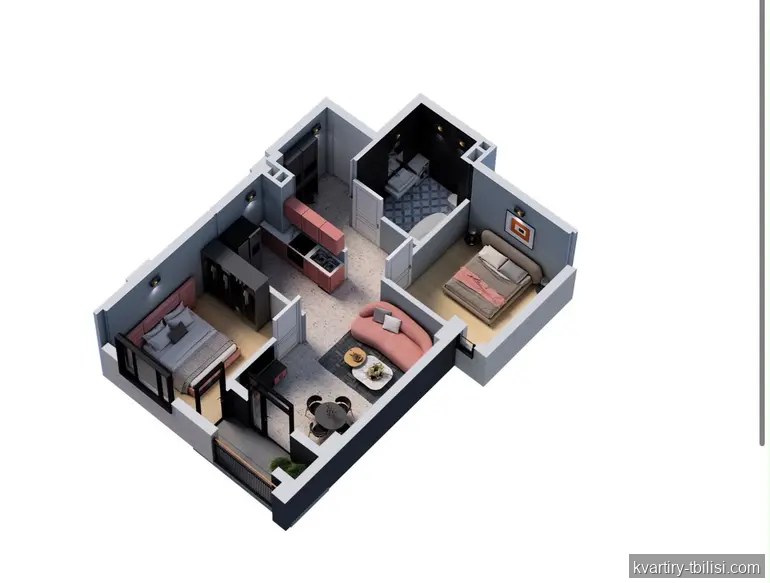 3-bedroom Apartment for sale in Didi Digomi, Tbilisi, 63 sqm, floor 6/11 — 83 500 USD | Tbilisi Homes