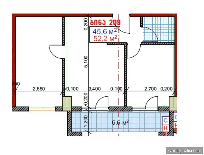 Трёхкомнатная квартира в Диди Дигоми — 65 250 USD | Tbilisi Homes