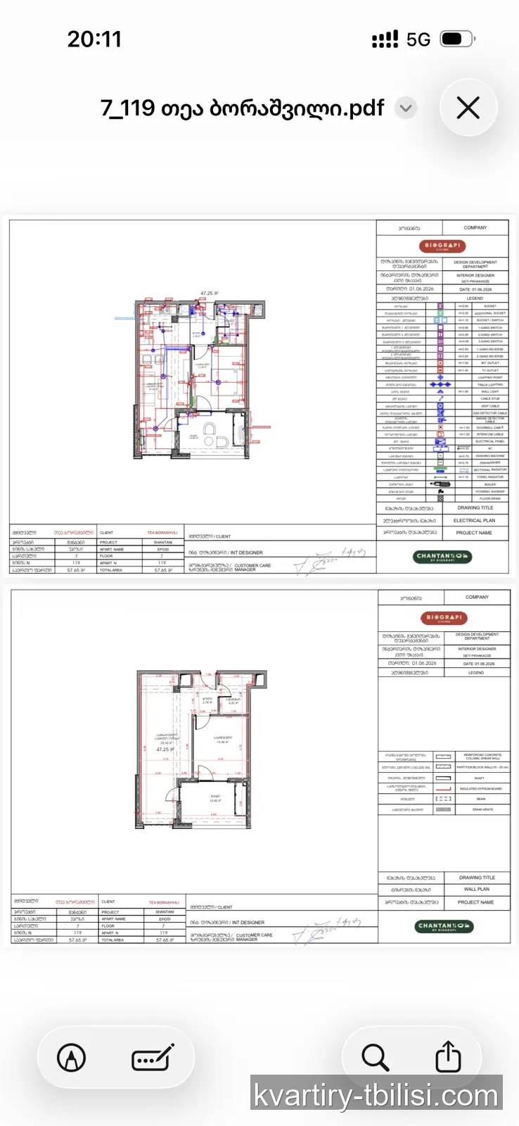 Двухкомнатная квартира в Дидубе — 145 000 USD | Tbilisi Homes