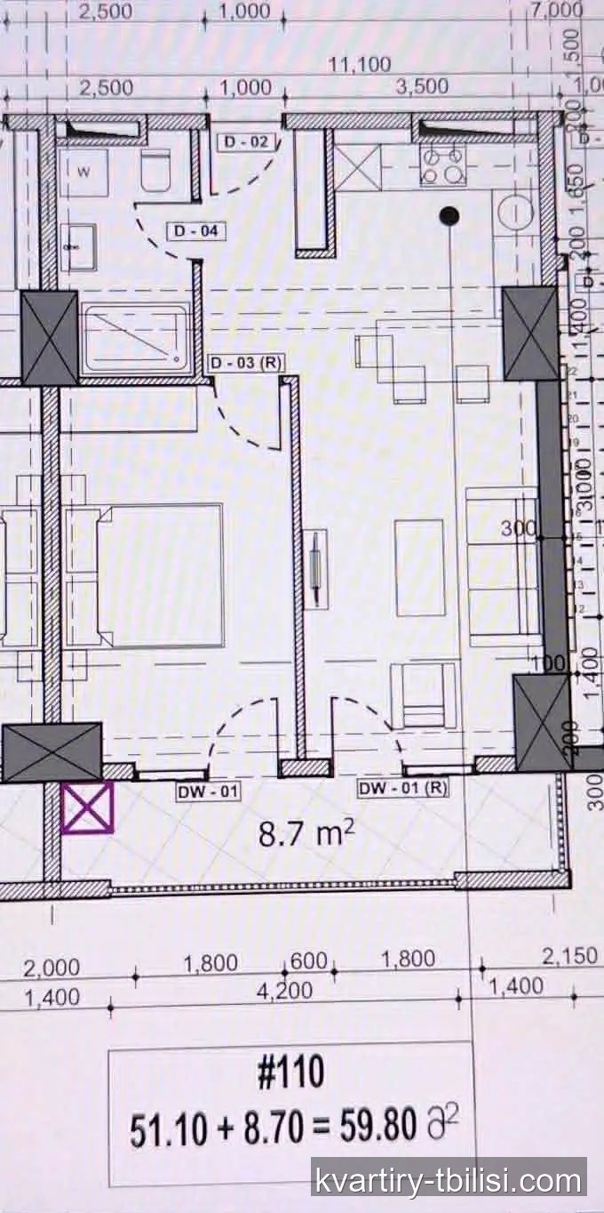 Двухкомнатная квартира в Дидубе — 68 000 USD | Tbilisi Homes