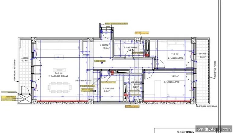 3-bedroom Apartment for sale in Didube, Tbilisi, 113 sqm, floor 24/24 — 192 100 USD | Tbilisi Homes