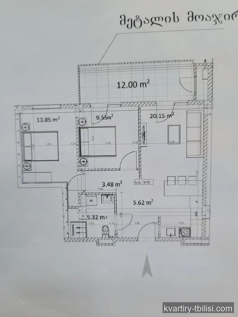 Трёхкомнатная квартира в Дигоми 1-9 — 69 999 USD | Tbilisi Homes