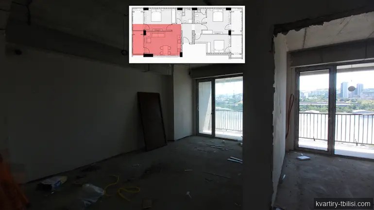 4-bedroom Apartment for sale in Digomi Massiv, Tbilisi, 109 sqm, floor 10/17 — 163 500 USD | Tbilisi Homes