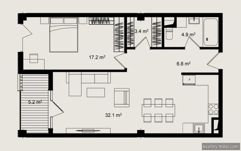 Двухкомнатная квартира на Элиа — 114 500 USD | Tbilisi Homes