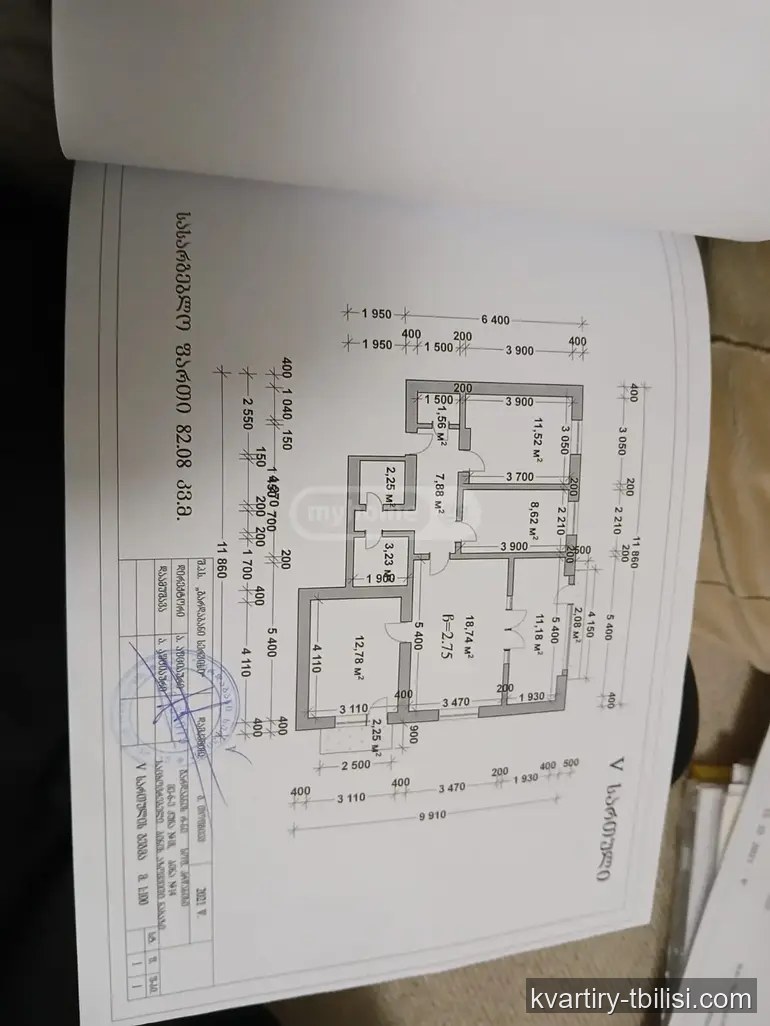 Трёхкомнатная квартира в Фоничала — 46 000 USD | Tbilisi Homes