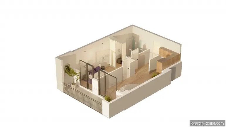 2-bedroom Apartment for sale in Gldani, Tbilisi, 56.6 sqm, floor 8/16 — 64 524 USD | Tbilisi Homes