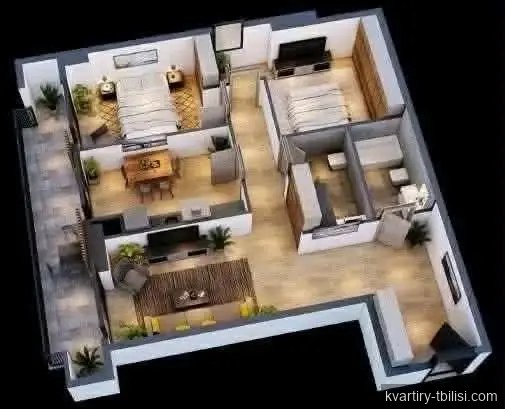 Четырёхкомнатная квартира в Глдани — 114 000 USD | Tbilisi Homes
