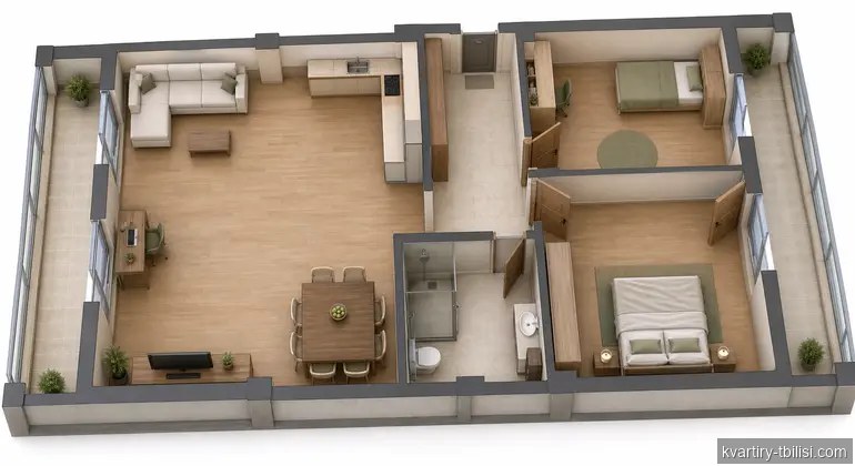 Трёхкомнатная квартира в Исани — 170 000 USD | Tbilisi Homes