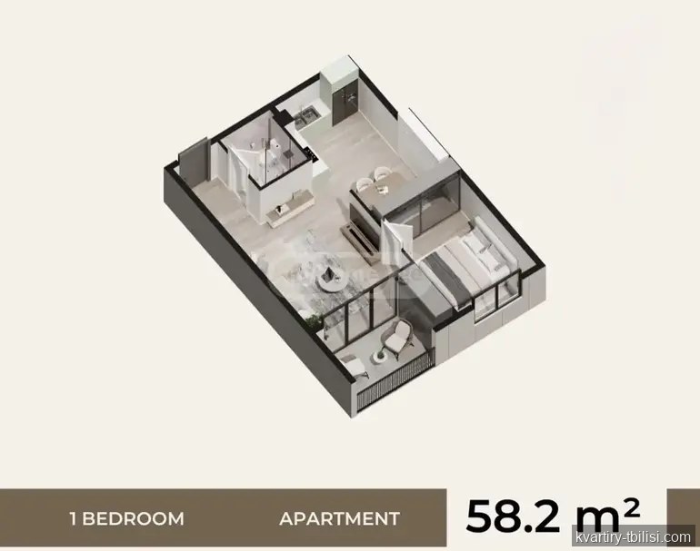 Двухкомнатная квартира в Лиси — 105 000 USD | Tbilisi Homes