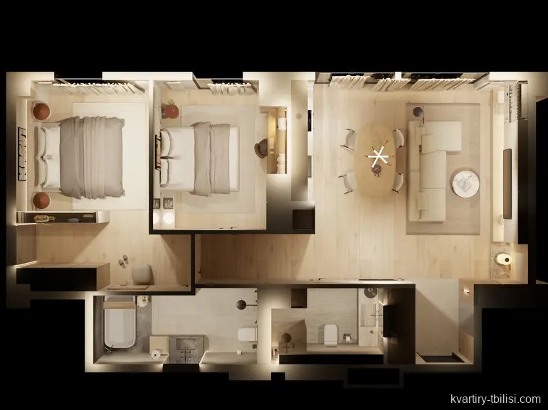 3-bedroom Apartment for sale in Lisi, Tbilisi, 91.7 sqm, floor 3/10 — 155 890 USD | Tbilisi Homes